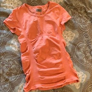 Athleta fitted t-shirt in coral color
